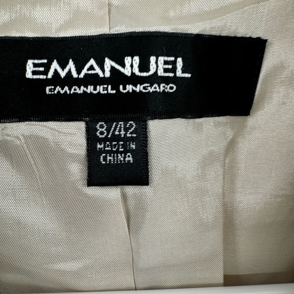 Emanuel Ungaro beige suit separate blazer jacket size 8 euro 42 - Picture 8 of 14
